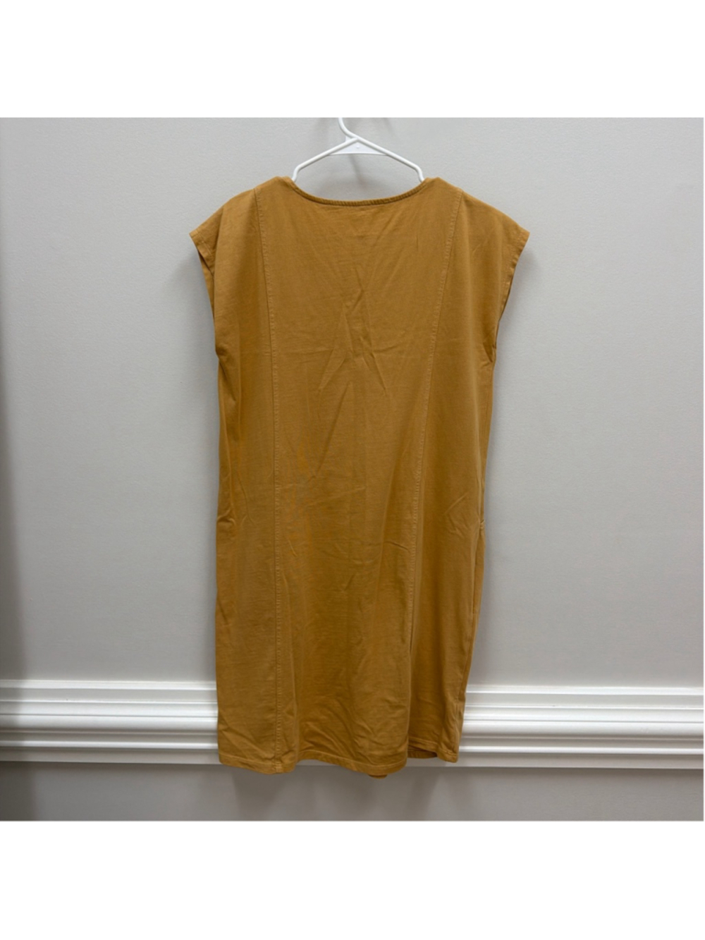 PureJill Easy Knit 2 Pocket Mustard Yellow Dress Sz Small! - Picture 5 of 6